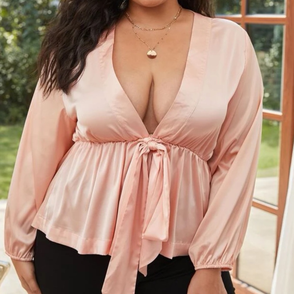SHEIN silk blouse
